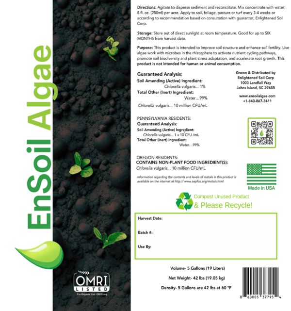 EnSoil Algae – Rhizophagy Bio stimulating formulation.